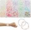 Unique Bargains Round Glass Beads for Bracelets 8mm Assorted Colors for Bracelet Making and DIY Crafts 300 Pcs - 3 of 4