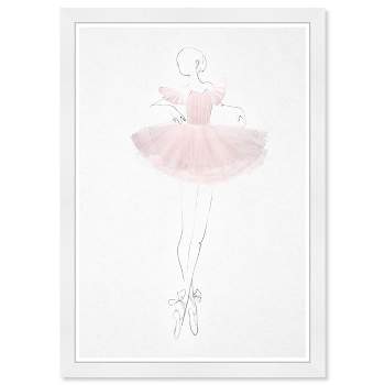 13" x 19" Ballerina I Music and Dance Framed Wall Art Pink - Olivia's Easel