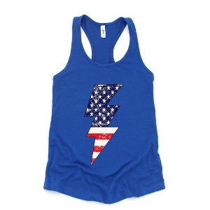 Simply Sage Market Women's America Lightning Bolt Racerback Graphic Tank - 1 of 3