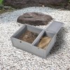 PawHut 37” Wooden Tortoise House Turtle Terrarium/ Small Reptile Enclosure with Two Room Design - 2 of 4