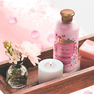 Beloved Cherry Blossom &#38; Tea Rose Shower &#38; Bath Gel Body Wash - 11.8 fl oz