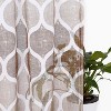 2 Pcs Cross Bamboo Print Sheer Curtains - Translucent Window Decor. Easy to Hang, Ideal for Adding Natural-Chic Vibe to Home Spaces - 2 of 4
