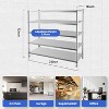 Stainless Steel Shelves, 3/4/5 Tier Storage Shelf, Heavy Duty Shelving for Kitchen Garage Office Restaurant Warehouse - 2 of 4