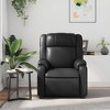 vidaXL Massage Recliner Chair, Adjustable Recliner with 6-Point Vibration Massage, Black Leather - 3 of 4