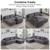 GDFStudio Odin 120'' Modern L-Shaped 3-Seater Corduroy Upholstered Sectional Sofa with Steel Frame - 3 of 4