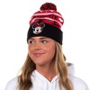Disney Minnie Mouse Beanie Fair Isle Knit Design Cuffed Winter Hat with Pom Multicolored - 3 of 4