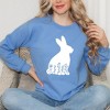 Simply Sage Market Women's Graphic Sweatshirt Bunny With Flowers - 2 of 3