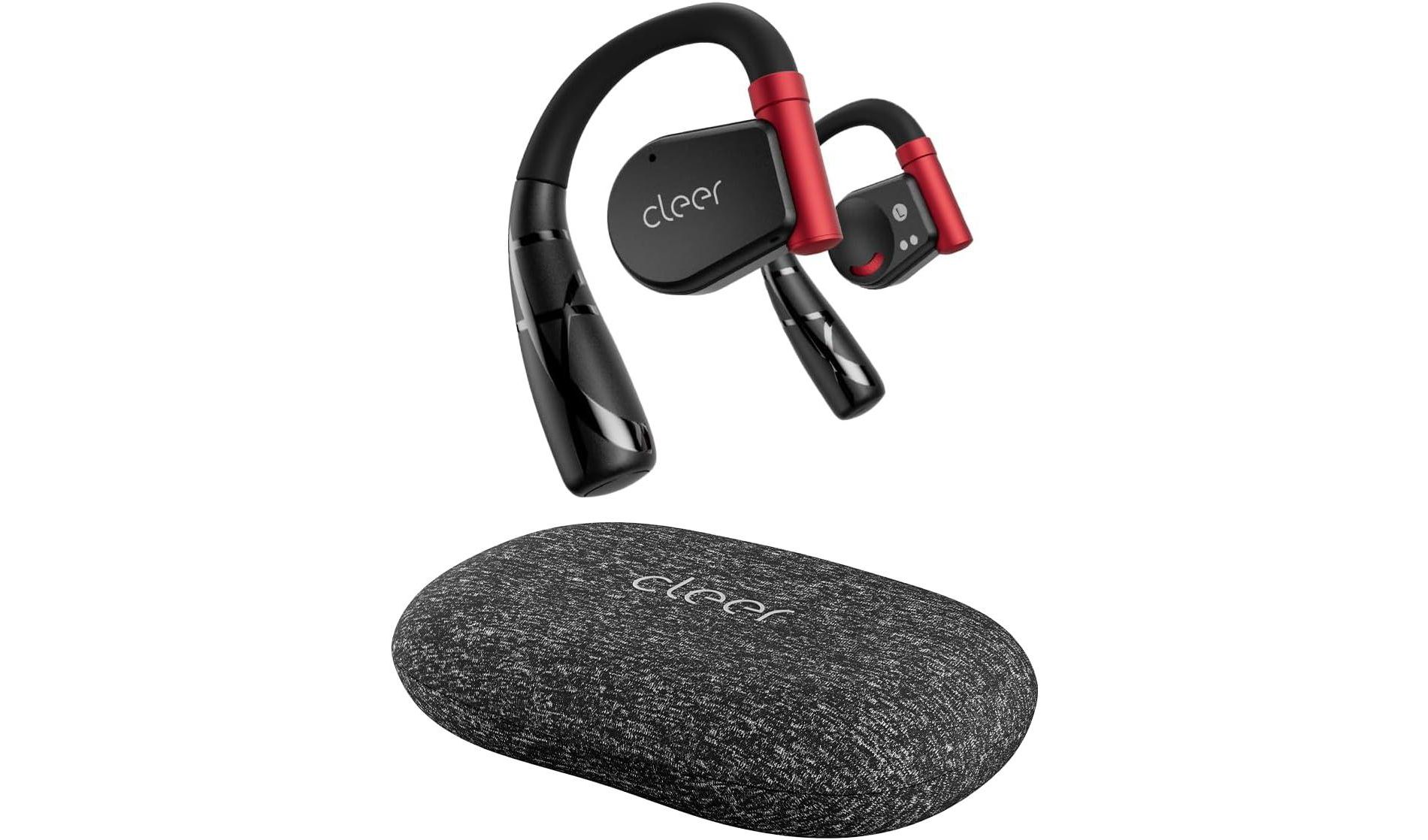 Cleer ARC II Sport Open-Ear True Wireless Bluetooth Headphones, Dual Microphone, Multipoint Connection, Secure Fit, Sweat Resistant - Black