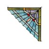 Chloe Lighting Obsidian Mission Tiffany-Glass Window Panel 10`` Wide - 2 of 4
