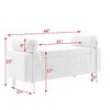 Kumasinova 44" Linen Storage Ottoman Bench with Cylindrical Arms & Gold Metal Legs, Soft Cushioned Seat, Versatile Entryway Bench/Bed Bench - 4 of 4