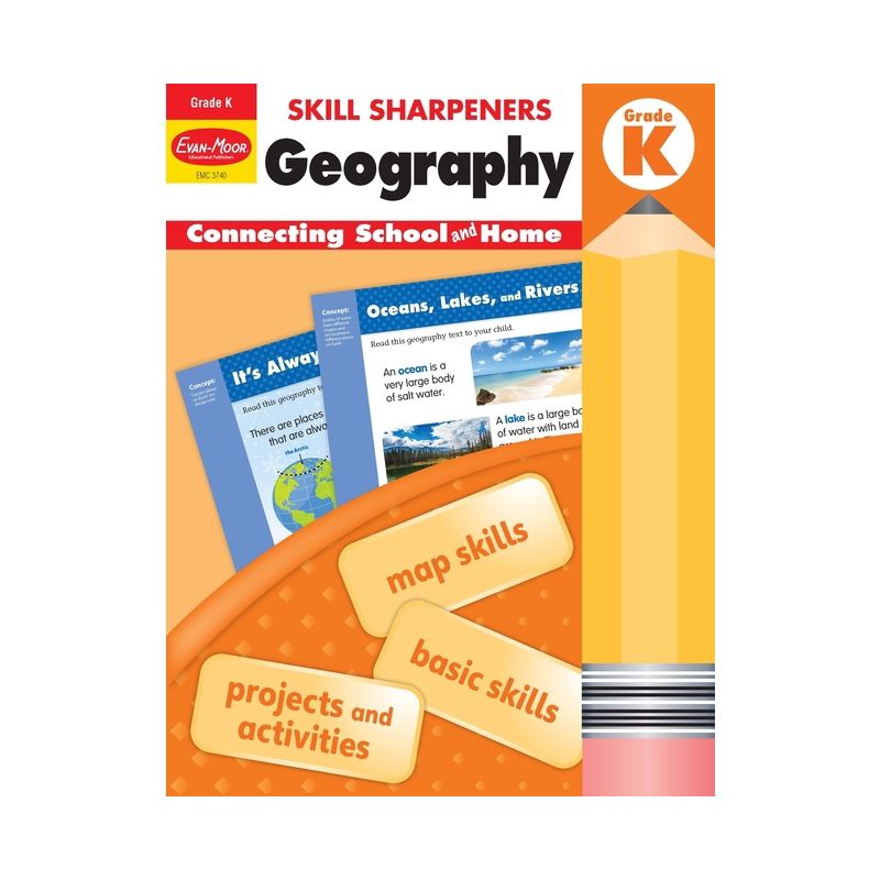 Skill Sharpeners: Geography, Kindergarten Workbook - by  Evan-Moor Educational Publishers (Paperback), 1 of 2