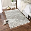 Design Imports Geometric Textured Fringe - Gray - 4 X 6 Ft - 3 of 4