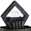 NAYSAYE Fountain Polyresin Well Design with Cascading Water for Meditation Room Garden Indoor, Brown, 7"*9.5"*5" - 3 of 4