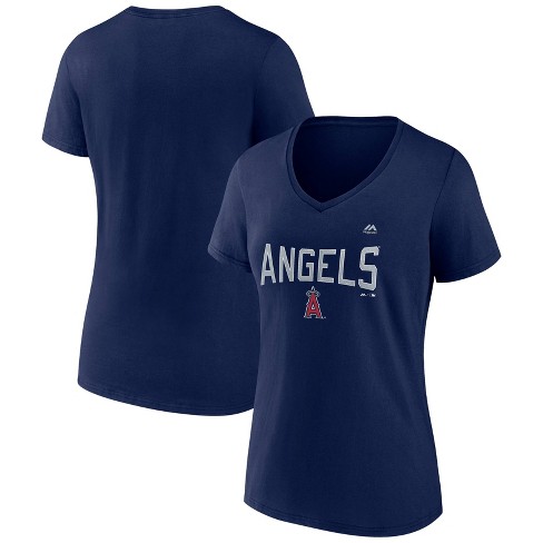 MLB Los Angeles Angels Women's Short Sleeve Team Color Graphic Tee