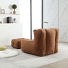 CAVINAS Fluffy Bean Bag Chair, Lazy Sofa Chair with Memory Foam and Ottoman, for Living Room, Bedroom, Apartment, Brown - 3 of 4