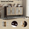NicBex Buffet Cabinet with Storage and Decorative Rattan Doors,Sideboard Cabinet with Metal Handles,Storage Cabinet for Living Room,Walnut+Natural - 4 of 4