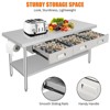 Stainless Steel Workbench with 3 Drawers - 72" Commercial Prep Table with Paper Towel Holder for Kitchen, Garage & Warehouse - 3 of 4