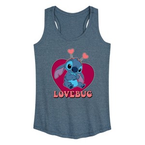 Women's - Lilo and Stitch - Lovebug Stitch Graphic Racerback Tank - 1 of 4