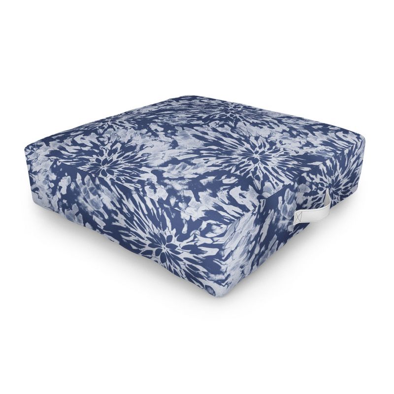 Emanuela Carratoni Blue Tie Dye Outdoor Floor Cushion - Deny Designs, 1 of 3