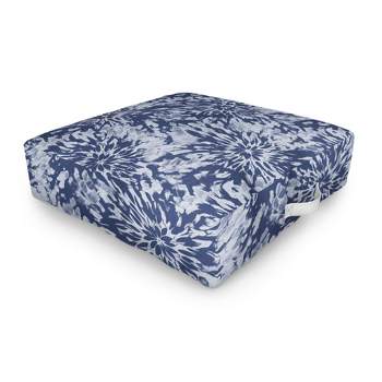 Emanuela Carratoni Blue Tie Dye Outdoor Floor Cushion - Deny Designs