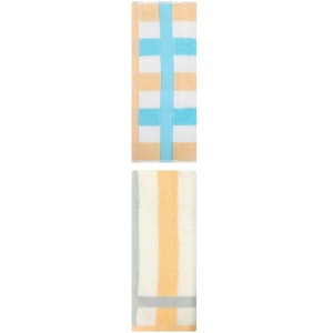 REGALWOVEN 2 Pack Cotton Soft Absorbent Striped Hand Towels for Bathroom 13" x 29" - 1 of 4