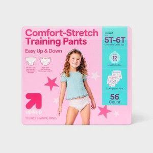 Girls' Disposable Training Pants - 5T-6T - 56ct - up&up