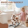 Qaba Kids Rocking Horse, Animal Rocker with Rabbit Toy and Realistic Neigh for Toddlers, Soft Filling Ride on Pony, Brown - 4 of 4