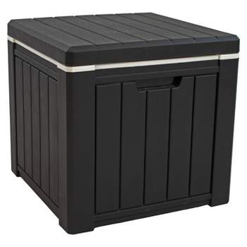 Sunnydaze 9-Gallon Outdoor Cooler Box - Polypropylene Resin - Black