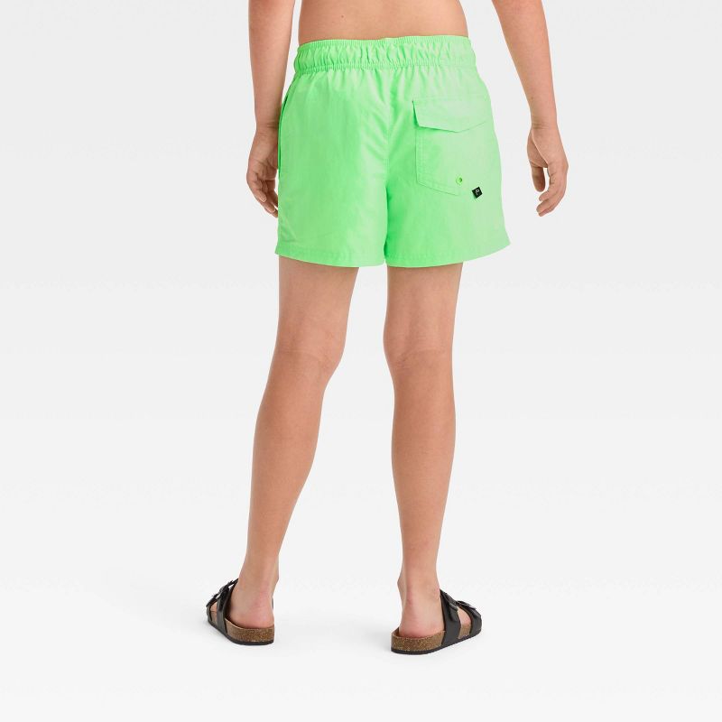 Boys&#39; Snappy Solid Swim Shorts - art class&#8482; Green, 4 of 5