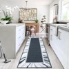 coucheta Area Rug, Gray Washable Rug, Bordered Entryway Rug, For Home Modern Bedroom Rug, Non-Slip Low Pile Carpet, Foldable Kitchen Rugs - 3 of 4