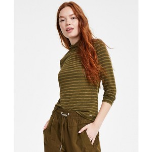 Tommy Hilfiger Womens Metallic Basic T-Shirt, Green, X-Large - 1 of 1