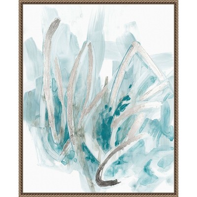 Amanti Art 23"x28" Embellished Aquatic Energy II by June Erica Vess Framed Canvas Wall Art Print