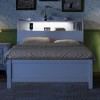 Full Size Wooden Platform Bed with Trundle, Storage Headboard and Drawers - 3 of 4