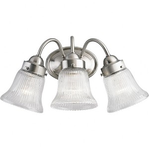 Progress Lighting Brookside 3-Light Bath & Vanity BN, Brushed Nickel, Fluted Glass - 1 of 3