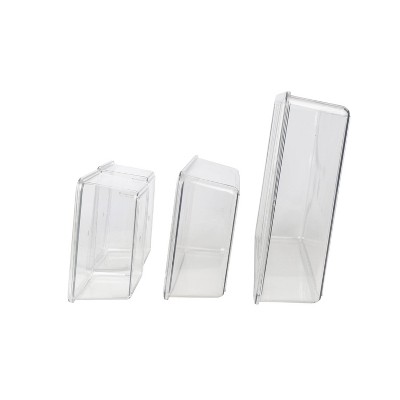 Clear Stackable Plastic Storage Bins with Lids, 4-Piece Set