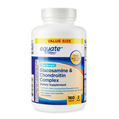 Equate Triple Strength Glucosamine & Chondroitin Complex Tablets, 160 Count