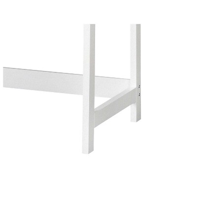Transitional Two-Tone Oak and White Writing Desk with Drawer