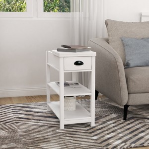 NicBex Side Table Simple End Table with Glass Tabletop and Metal Legs Modern Coffee Table for Living Room, Bedroom - 1 of 4