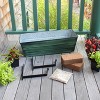 Achla Designs 24" Medium Rectangular Galvanized Steel Wrought Iron Outdoor Planter with Wall Brackets Green: Durable, with Drainage Holes - 2 of 4