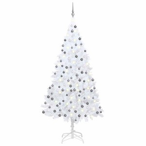 Artificial Christmas Tree White PVC Extra Tall - 1 of 4