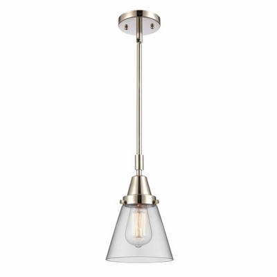 Cone - 1 Light Stem Hung Mini Pendant In Industrial Style-9.13 Inches Tall and 6 Inches Wide
