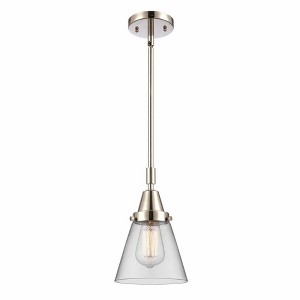Cone - 1 Light Stem Hung Mini Pendant In Industrial Style-9.13 Inches Tall and 6 Inches Wide - 1 of 1