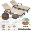 Adjustable Chaise Lounge, PE Rattan Pool Chair with Cushion & Wheels for Patio/Backyard - Brown+Beige - 4 of 4