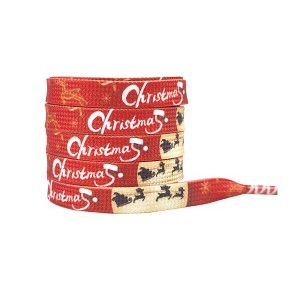 INSPIRE CHIC Christmas Flat Shoe Laces for Adults, Men, Him, Women, Teens, Christmas Decorations Shoestrings 1 Pair - 1 of 4