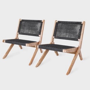 Leisure Made 2pc Athens Lounge Chairs - 1 of 4