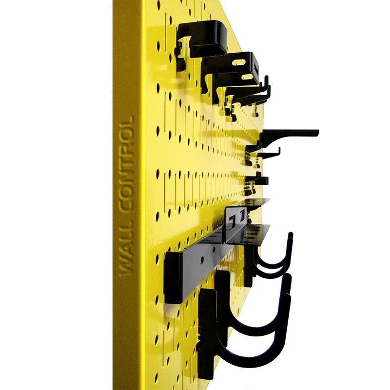 Wall Control 32"x16" Horizontal Modular Metal Pegboard Standard Tool Organizer for Garages and Sheds with Mounting Brackets, 5 of 7