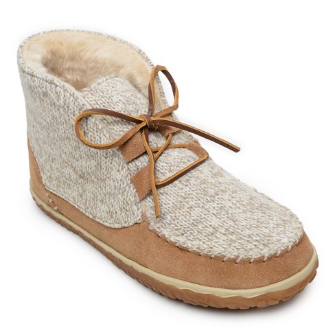 Minnetonka Women's Torrey Laceup Bootie Slippers 40141w, Cinnamon