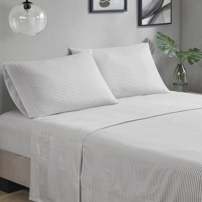 Aqua and Grey Reversible Microfiber Full Bedding Set