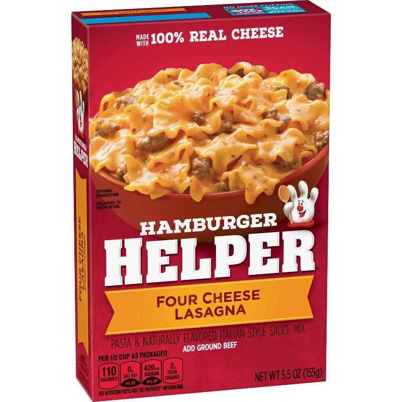 Hamburger Helper Four Cheese Lasagna - 5.5oz, 3 of 8