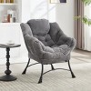 Lazy Chair With An Ottoman, Accent Chairs For Living Room With Armrests And A Side Pocket, Upholstered Sofa Chair, Corner Chair-Cuddlewood - 3 of 4